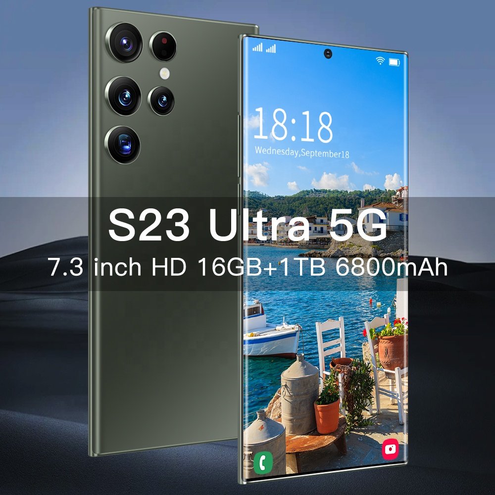 2023 new design In Stock smartphone For S23 Ultra 7.3 inch HD large screen 108MP 512GB Android 12 Mobile Phone Fast Shipping